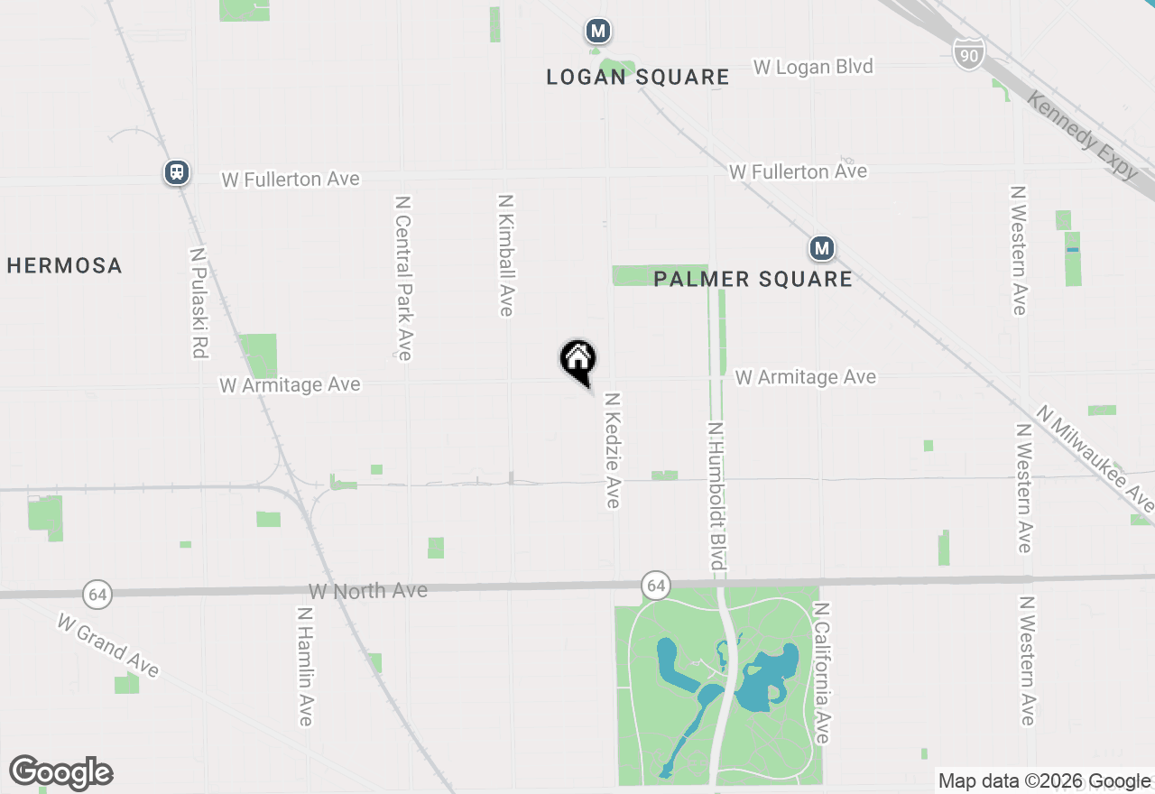 Map of 1938 N Sawyer Avenue #1, Chicago, IL 60647