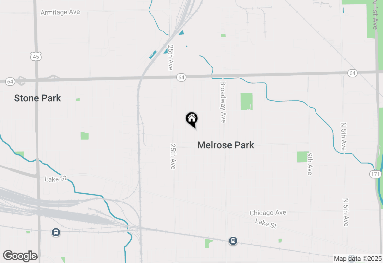 Map of 1545 N 23rd Avenue, Melrose Park, IL 60160