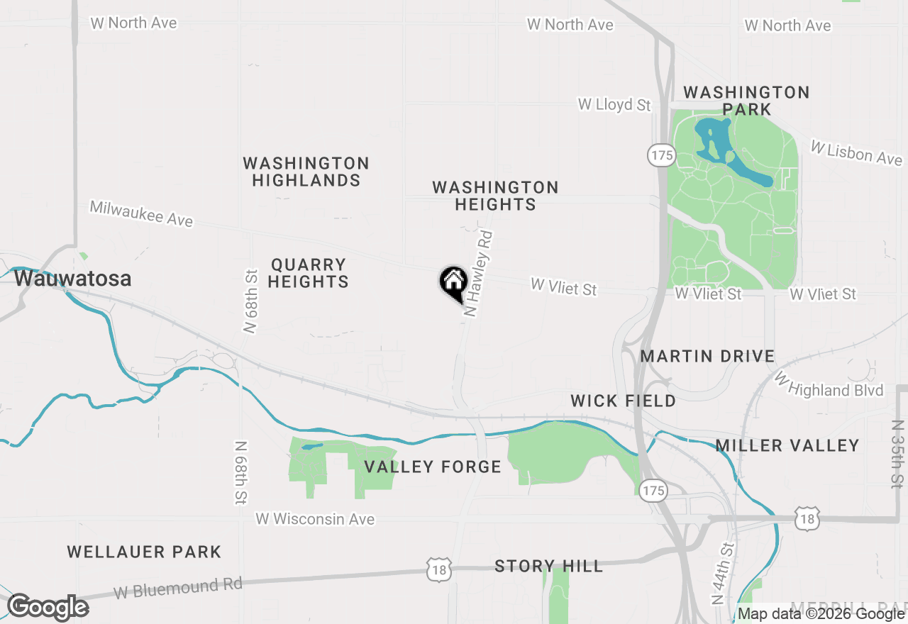 Map of 1317 N 57th St, Milwaukee, WI 53208