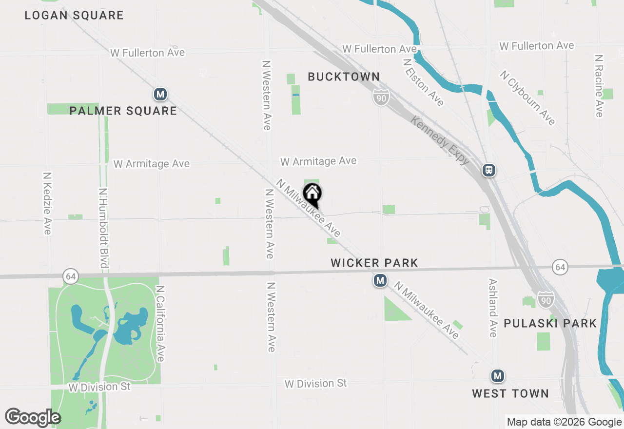 Map of 1800 N Milwaukee Avenue #4N, Chicago, IL 60622