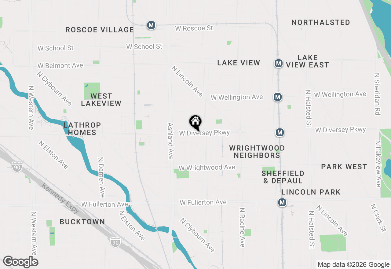 Map of 1435 W Diversey Parkway #1, Chicago, IL 60614
