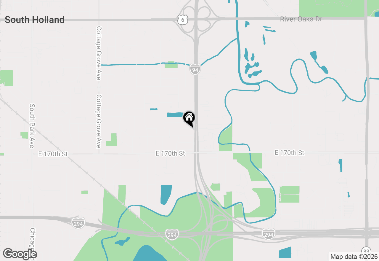 Map of 1325 E 168th Place, South Holland, IL 60473