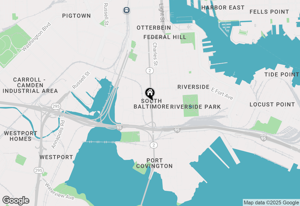 Map of 1642 S Hanover Street, Baltimore, MD 21230