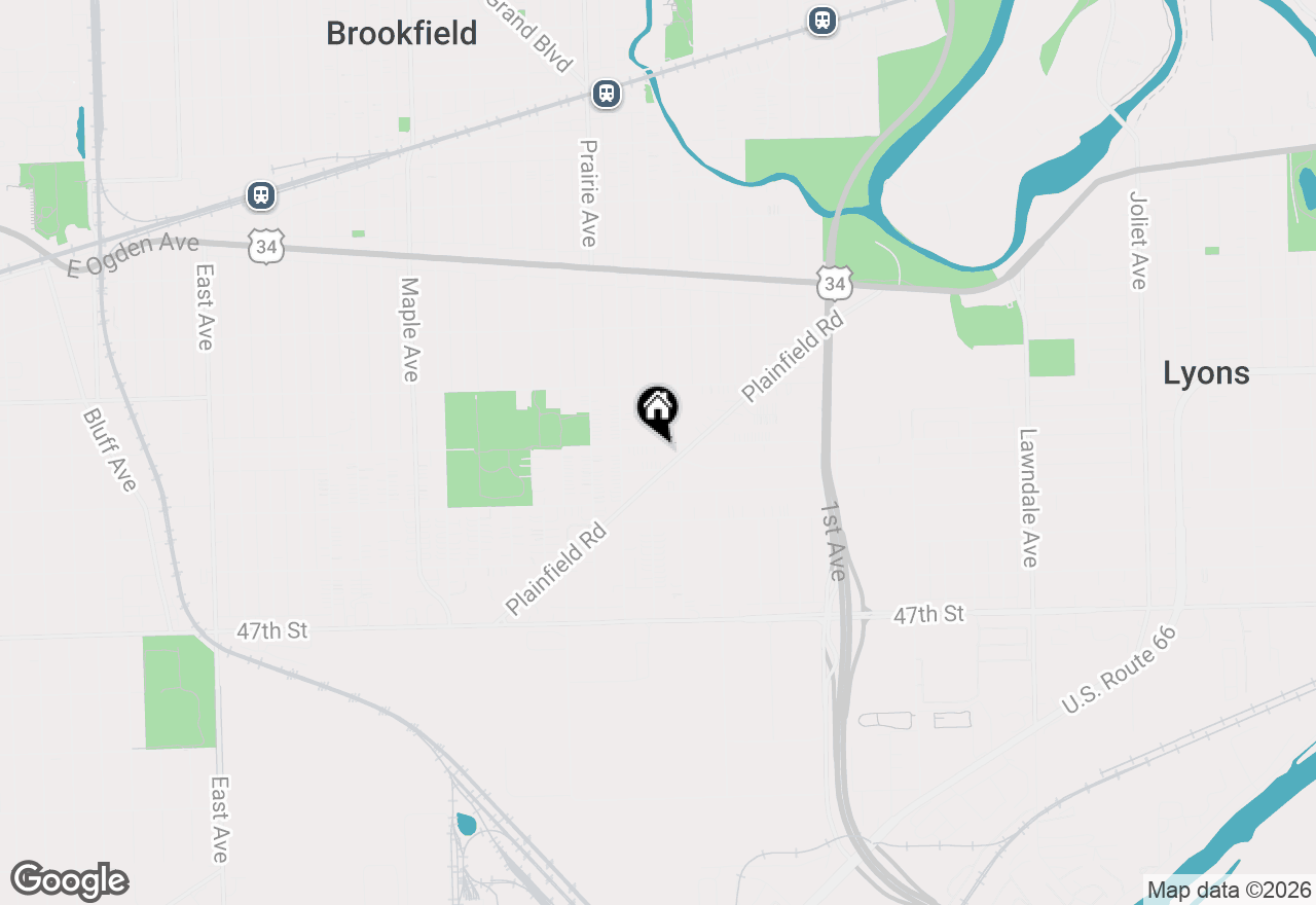 Map of 8821 Congress Park Avenue, Brookfield, IL 60513