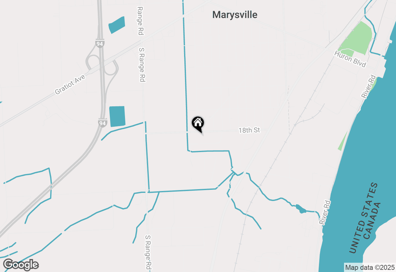 Map of 1233 18th Street, Marysville, MI 48040