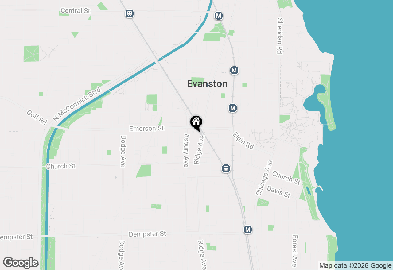 Map of 1834 Ridge Avenue #102, Evanston, IL 60201