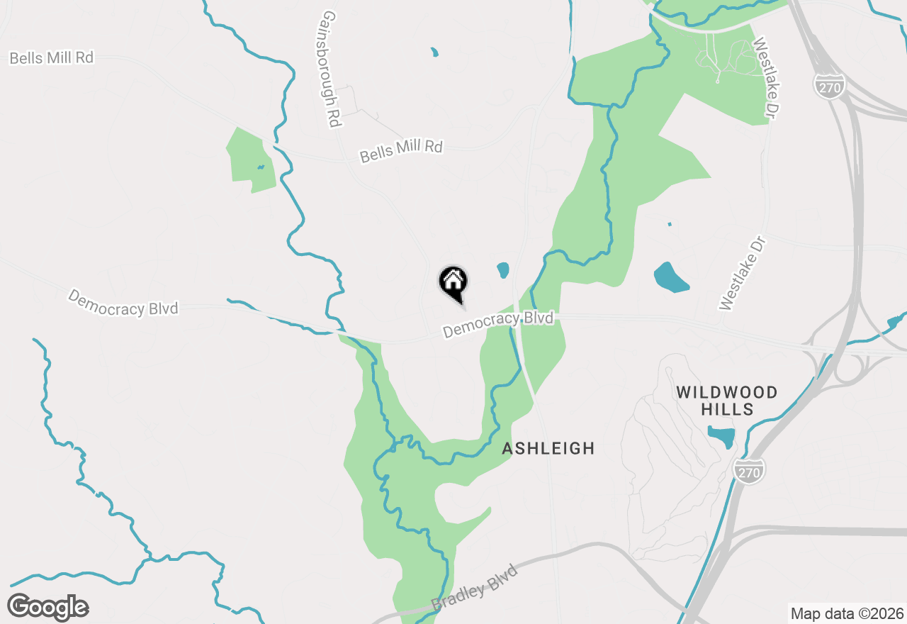 Map of 10226 Democracy Lane, Potomac, MD 20854