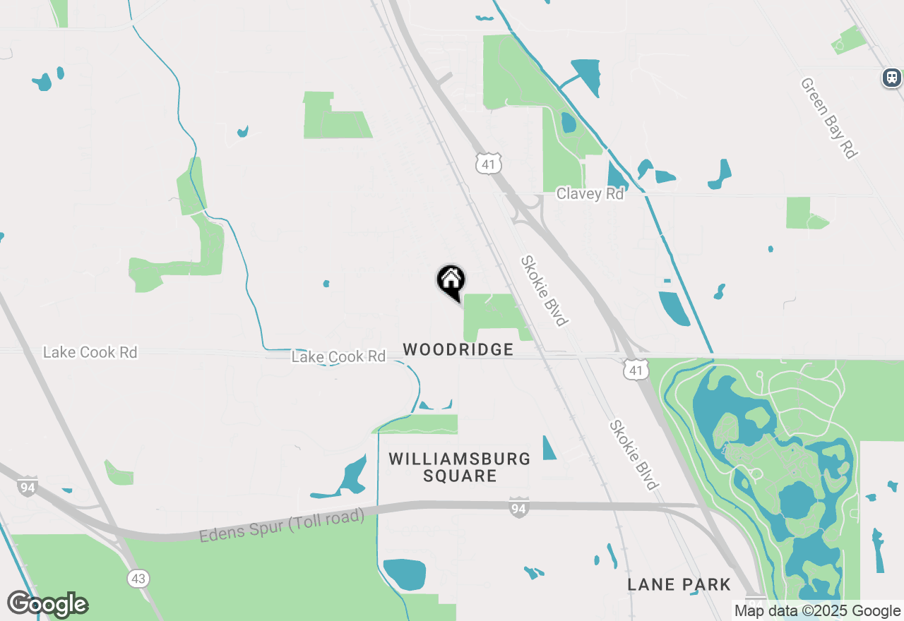 Map of 107 Ridge Road, Highland Park, IL 60035