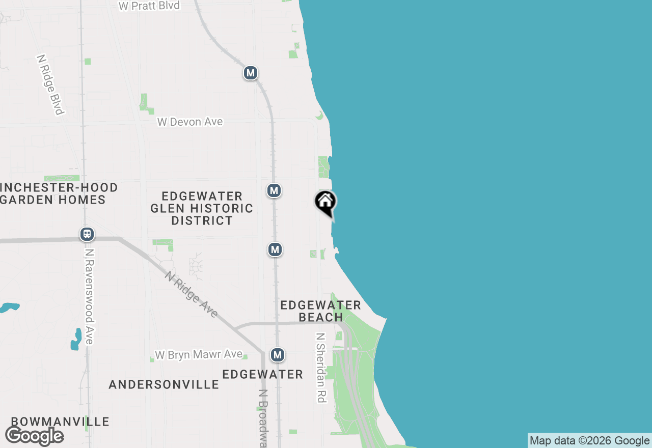 Map of 6033 N Sheridan Road #28D, Chicago, IL 60660