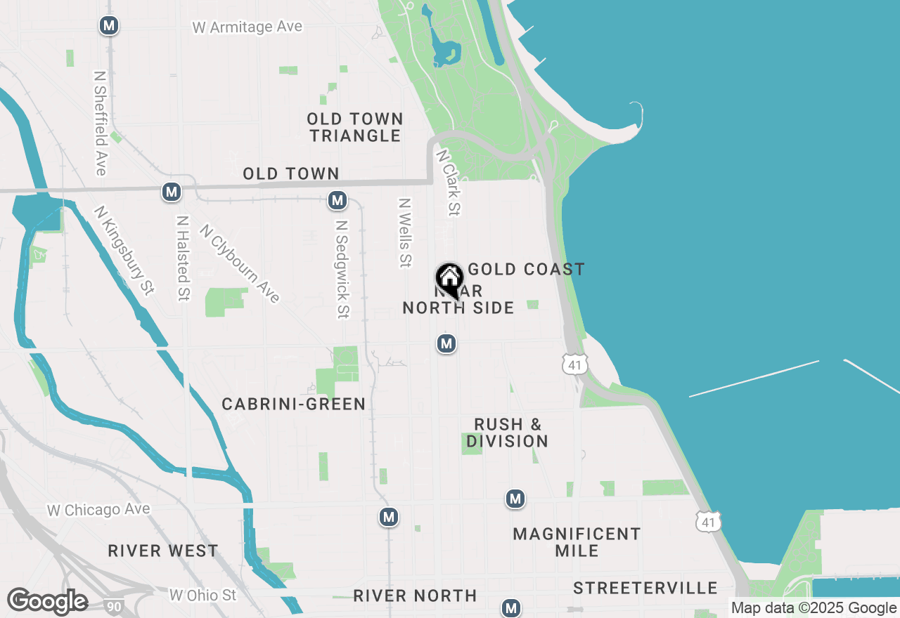 Map of 1255 N Sandburg Terrace #1211E, Chicago, IL 60610