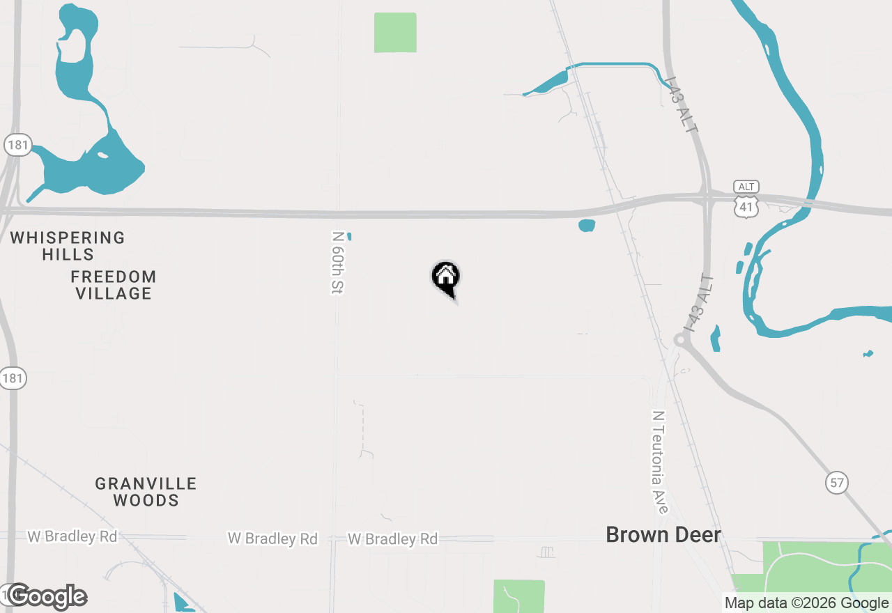 Map of 5324 W Wabash Ave, Brown Deer, WI 53223