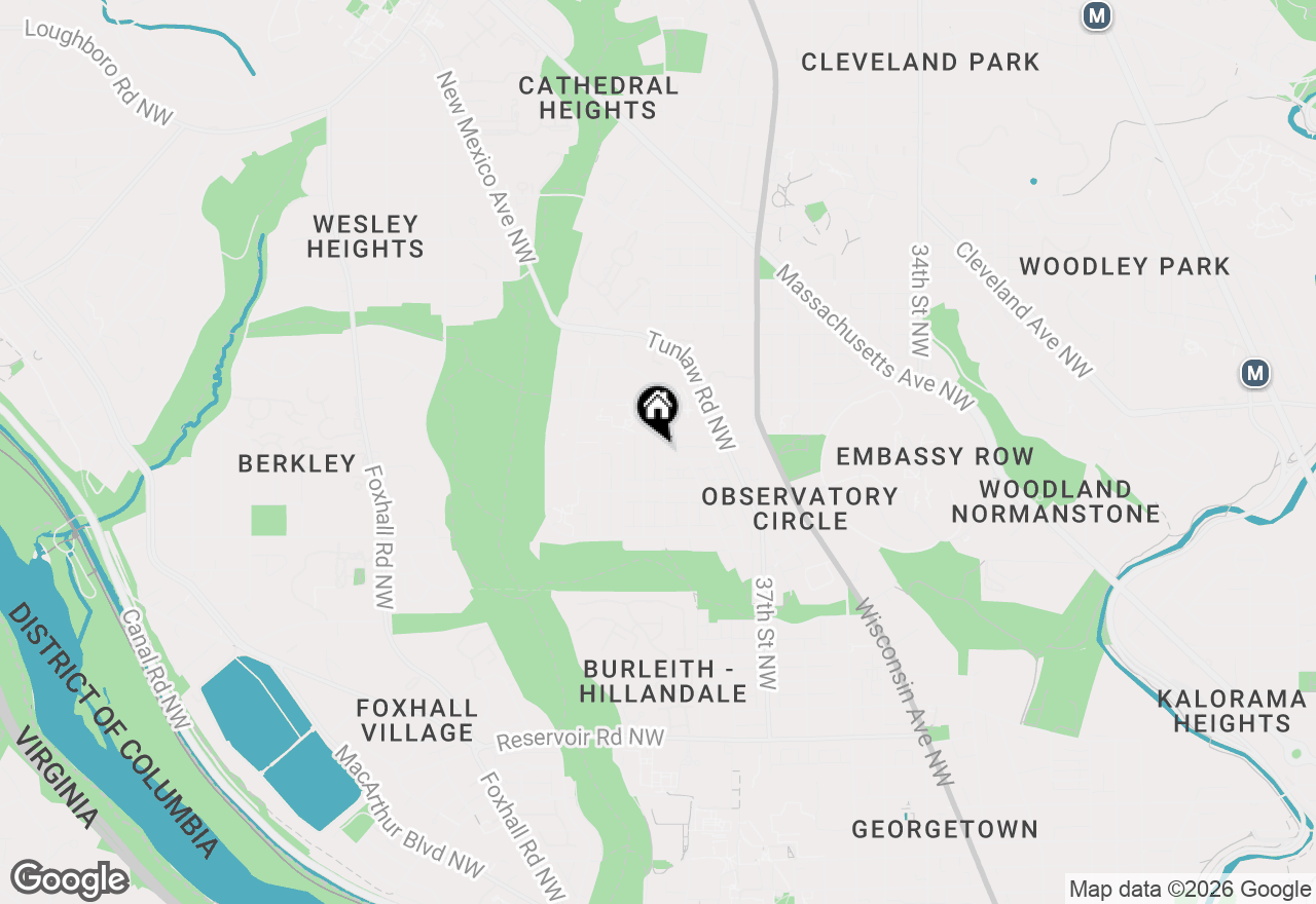 Map of 2442 39th Street Nw, Washington, DC 20007