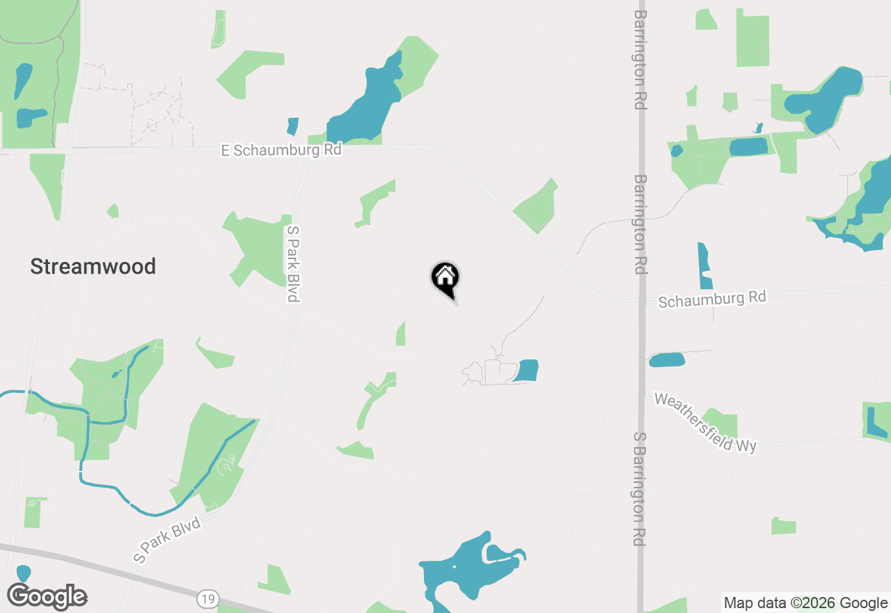 Map of 105 Red Cedar Drive, Streamwood, IL 60107