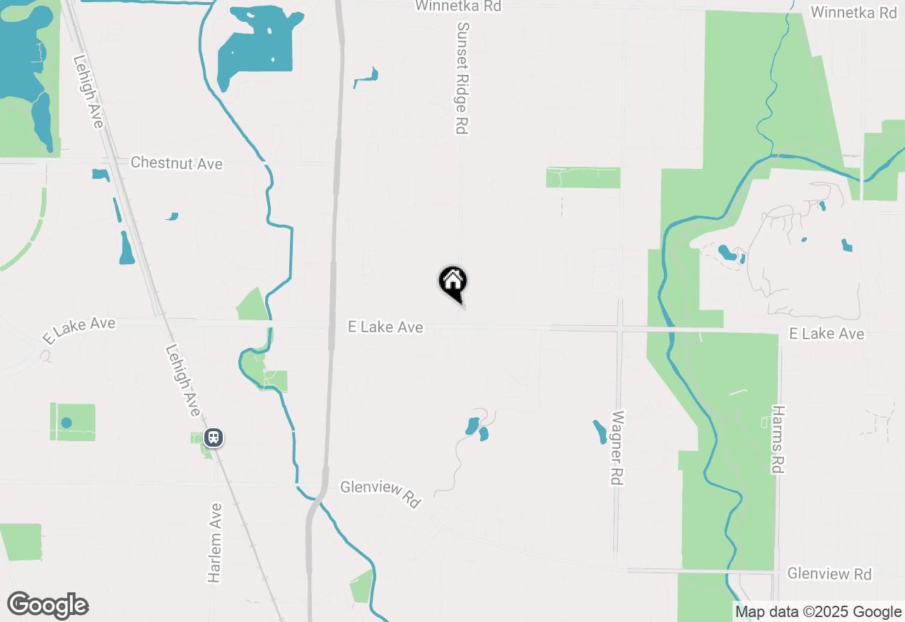 Map of 1416 Sunset Ridge Road, Glenview, IL 60025