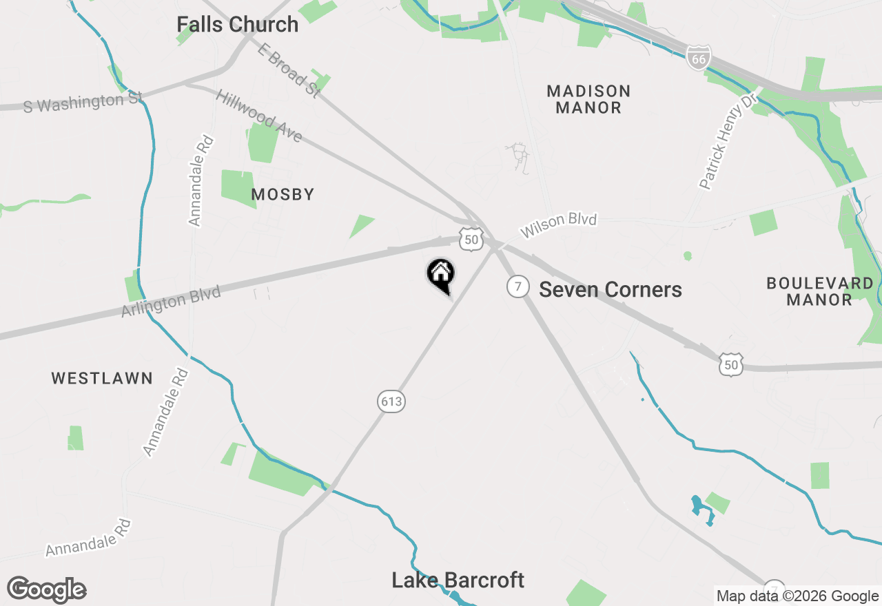 Map of 6317 Crooked Oak Lane, Falls Church, VA 22042