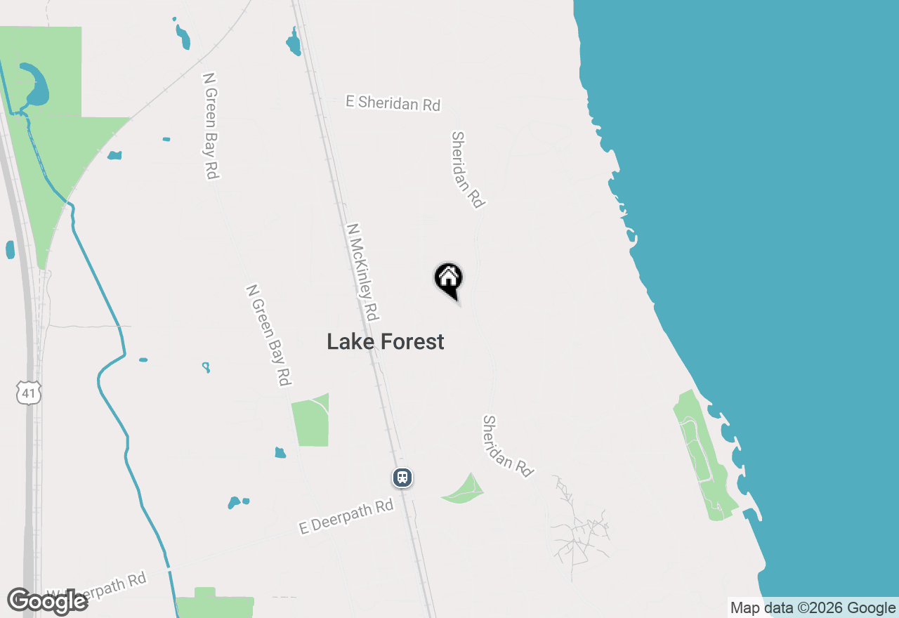 Map of 1175 Edgewood Road, Lake Forest, IL 60045