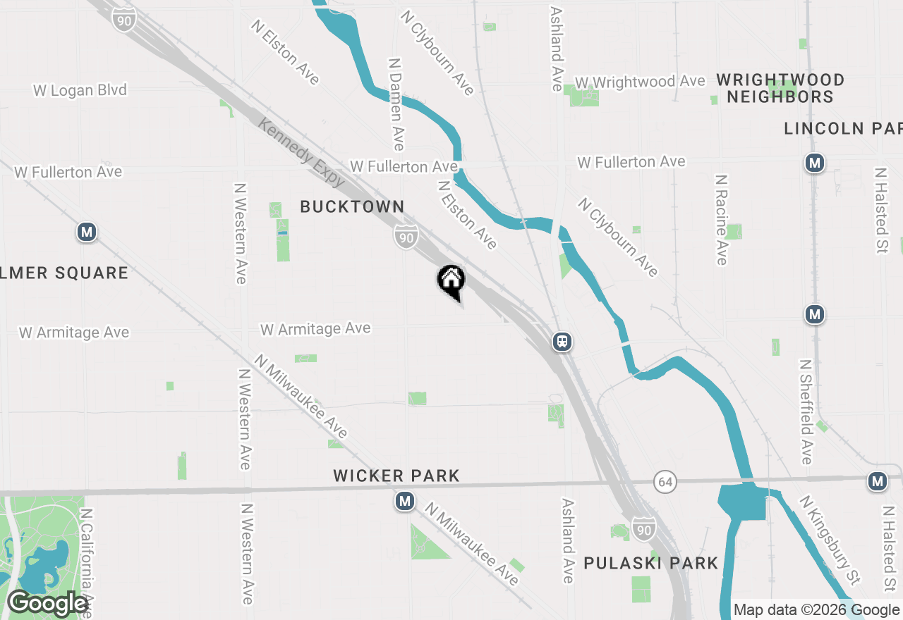 Map of 2023 N Wolcott Avenue, Chicago, IL 60614