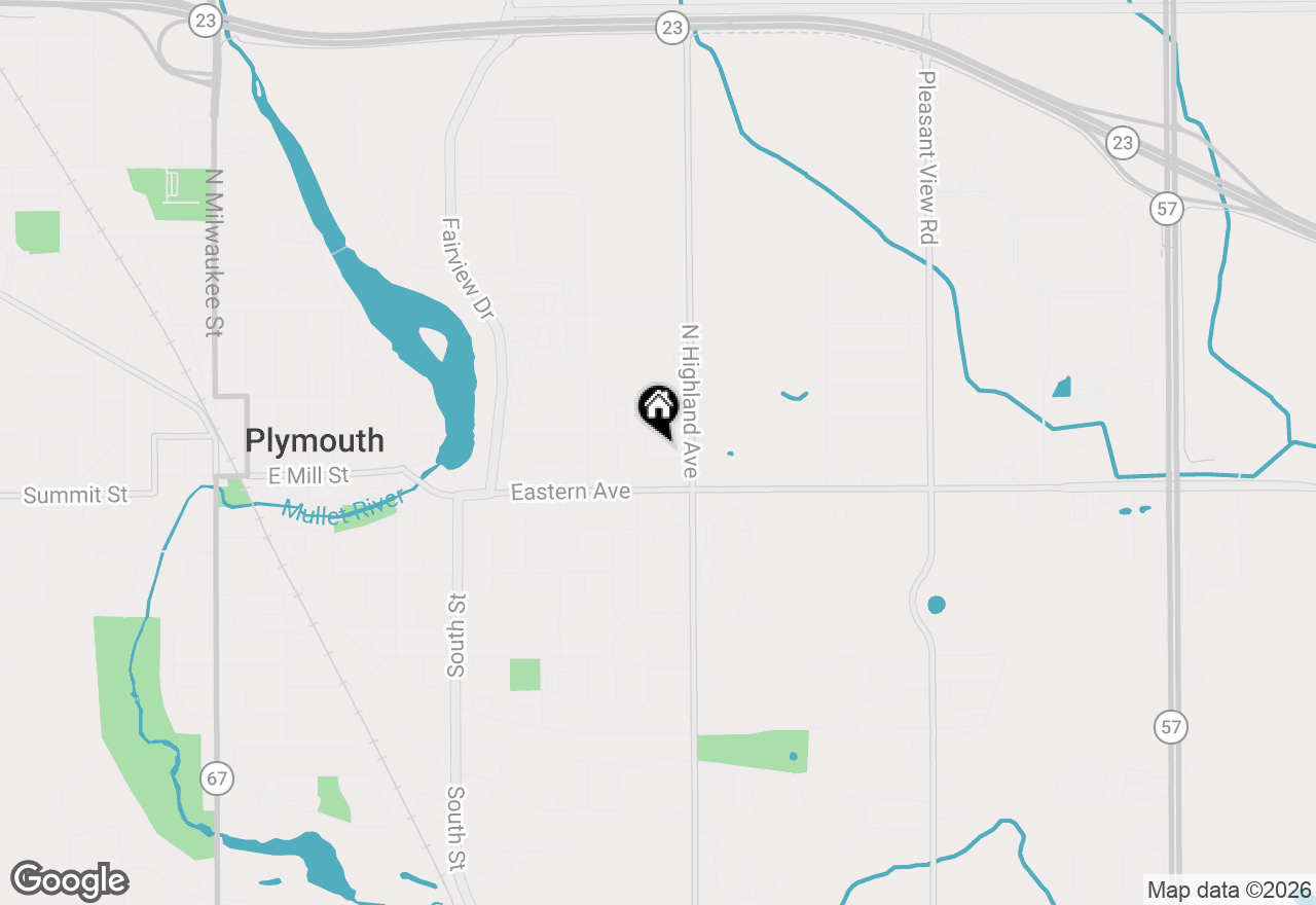 Map of 1414 Hilltop Ln, Plymouth, WI 53073