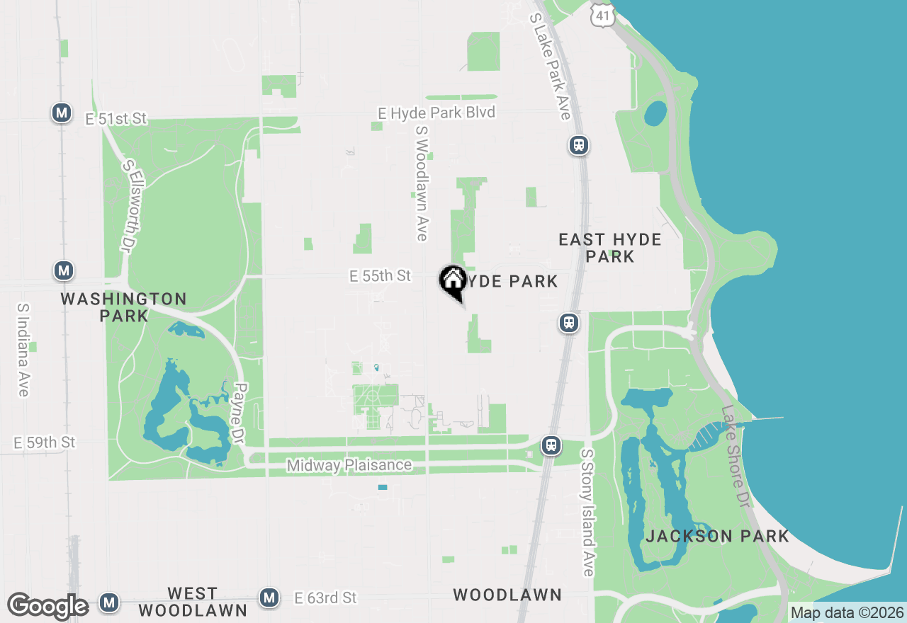 Map of 1300 E 56th Street #G, Chicago, IL 60637