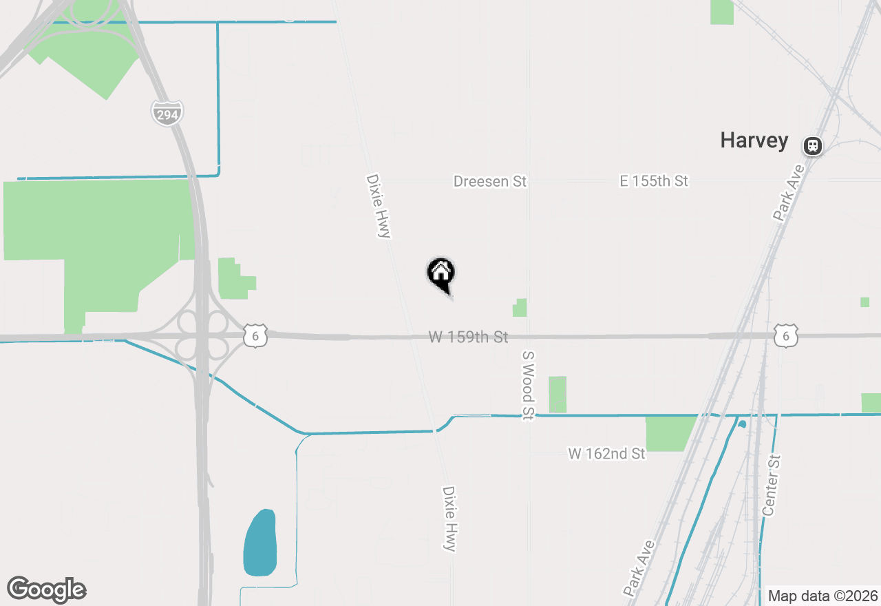 Map of 172 W 158th Street, Harvey, IL 60426