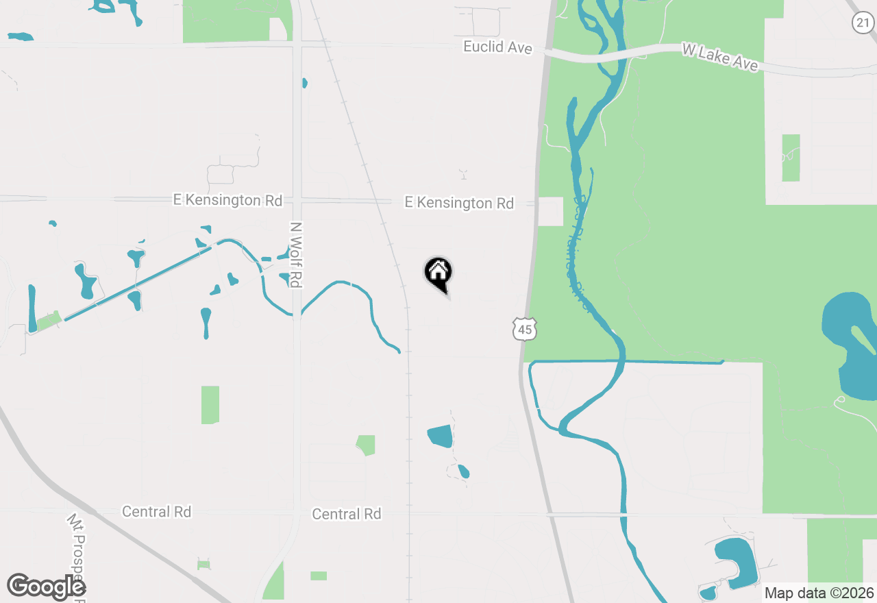 Map of 134 E Morrison Avenue, Mount Prospect, IL 60056