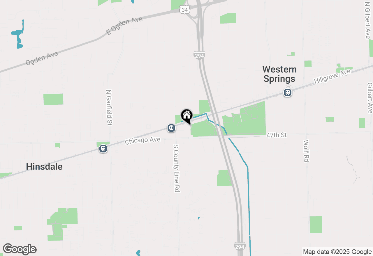 Map of 533 Highland Road, Hinsdale, IL 60521