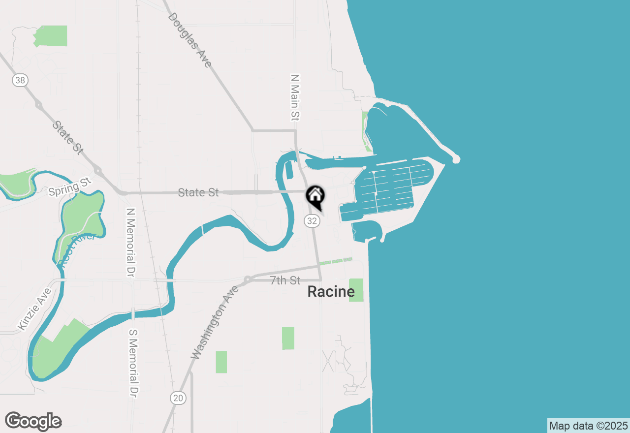 Map of 321 Main St #UPPER, Racine, WI 53403