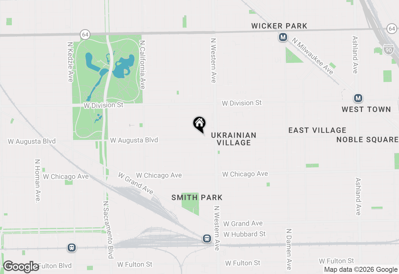 Map of 1005 N Campbell Avenue #G, Chicago, IL 60622