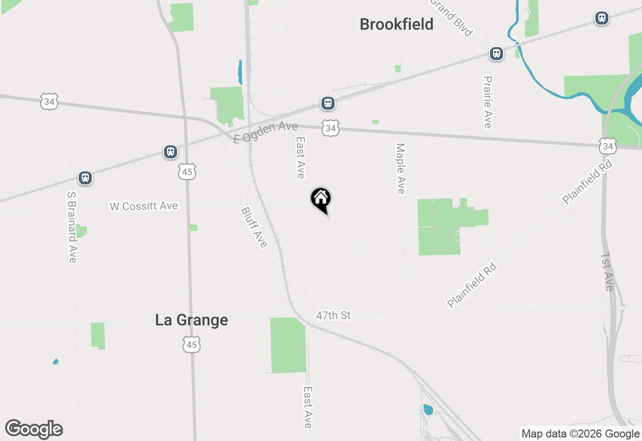 Map of 4333 Blanchan Avenue, Brookfield, IL 60513