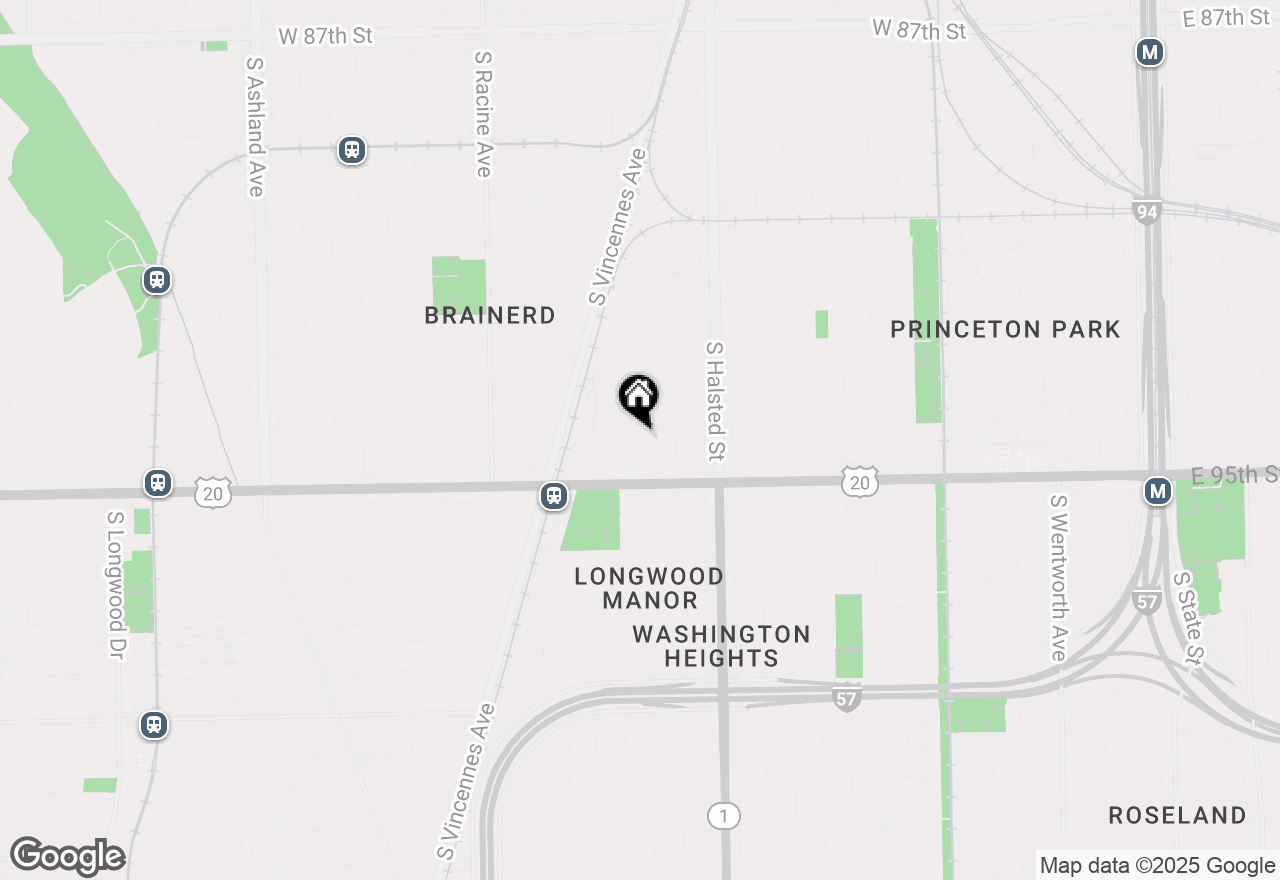 Map of 9401 S Sangamon Street, Chicago, IL 60620