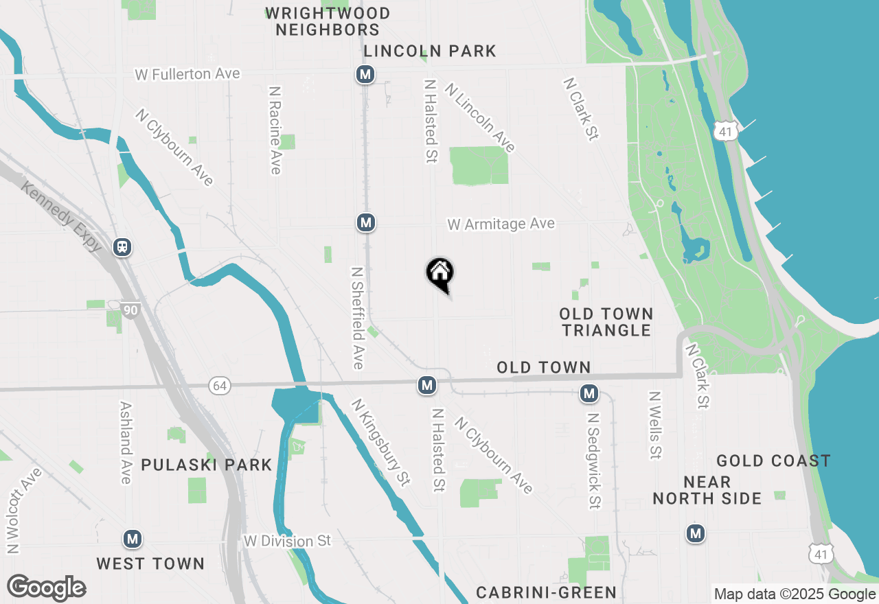 Map of 1825 N Halsted Street #2, Chicago, IL 60614
