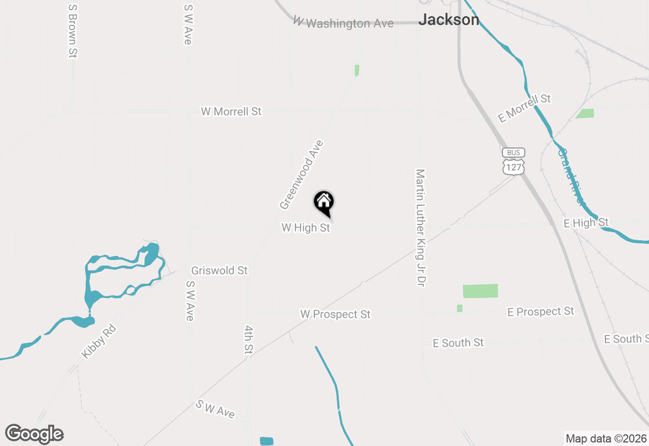 Map of 242 W High Street, Jackson, MI 49203