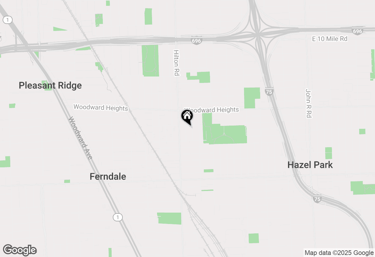 Map of 2434 Mcdowell Street, Ferndale, MI 48220