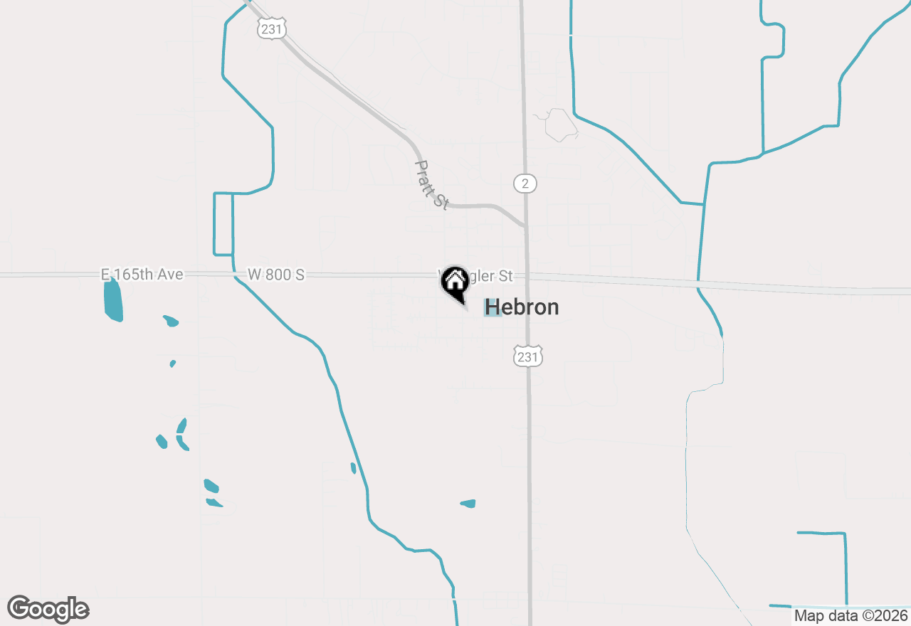 Map of 409 W South Street, Hebron, IN 46341