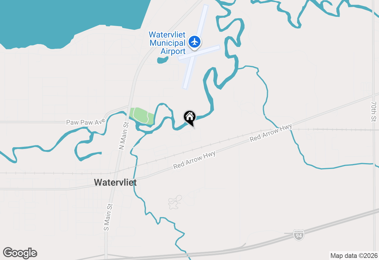 Map of 596 Waters Way, Watervliet, MI 49098