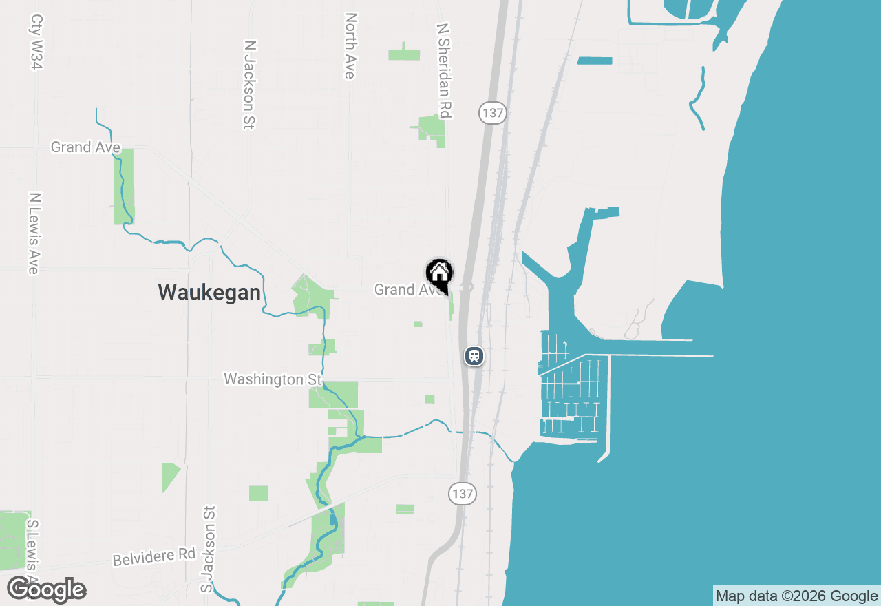 Map of 220 N Sheridan Road, Waukegan, IL 60085