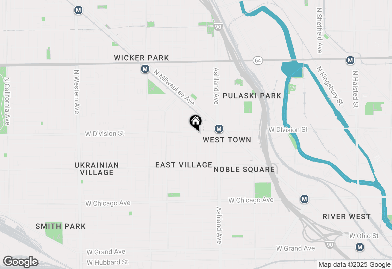 Map of 1711 W Division Street #304, Chicago, IL 60622