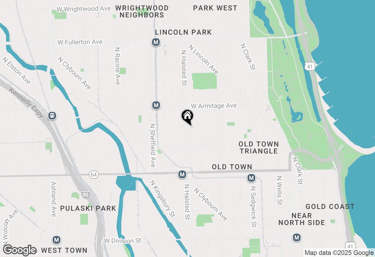 Map of 1867 N Halsted Street #1N, Chicago, IL 60614