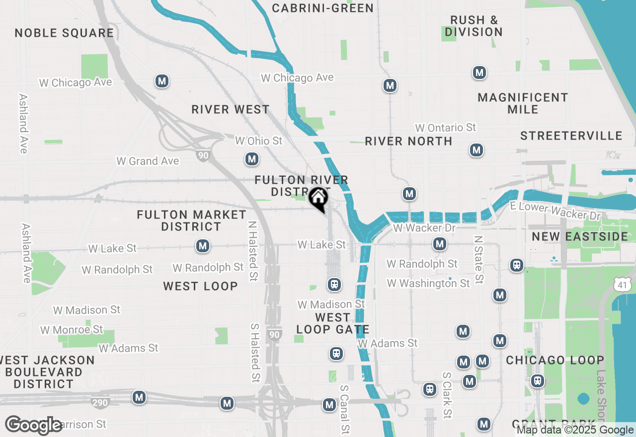 Map of 310 N Clinton Street #E, Chicago, IL 60661