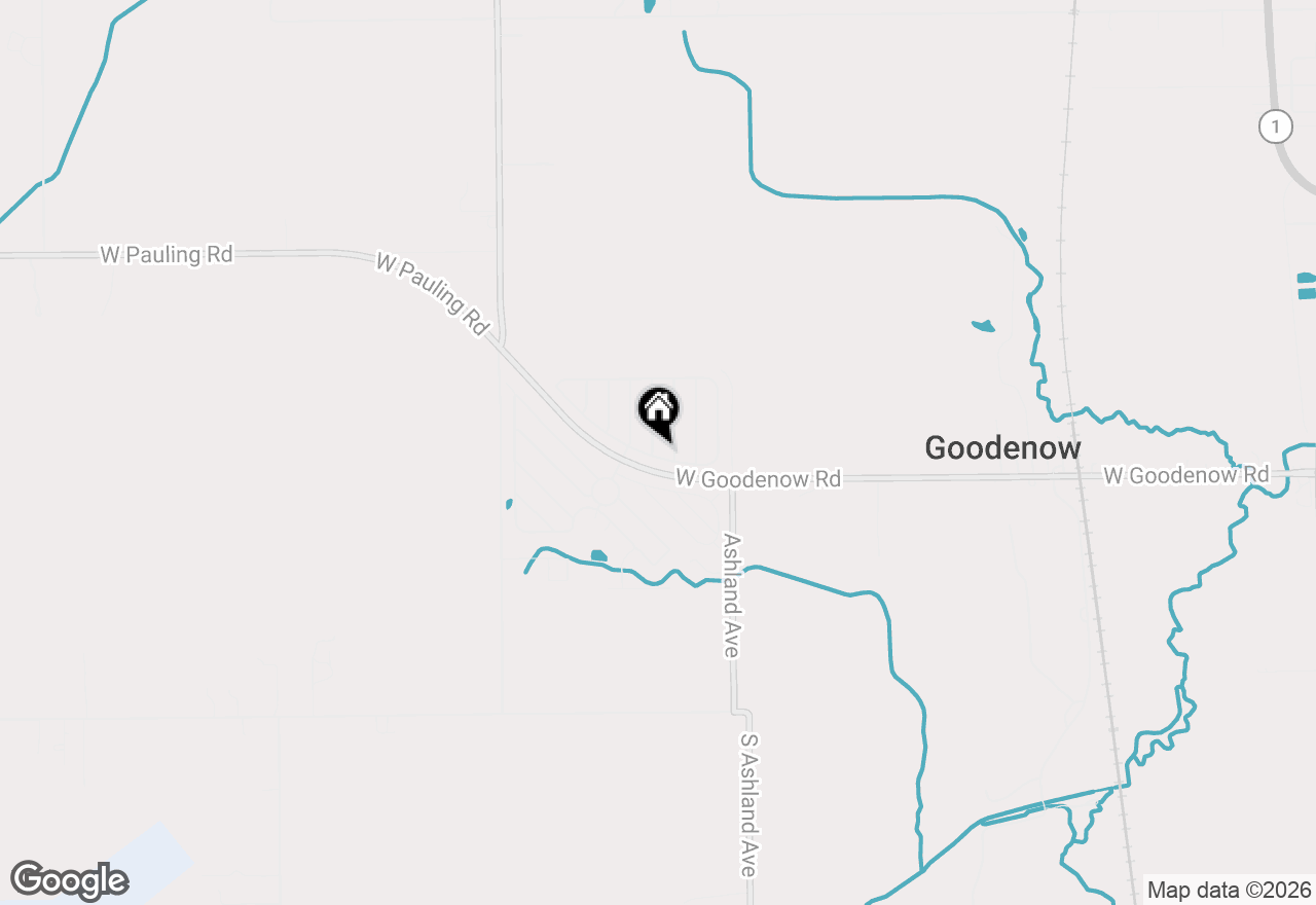 Map of 1 Swallow Lane, Beecher, IL 60401