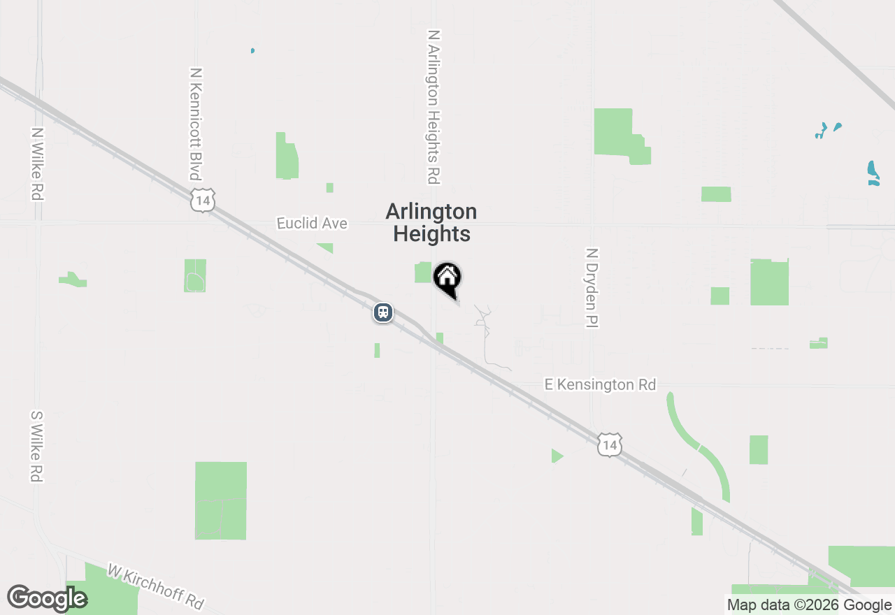 Map of 116 N Pine Avenue, Arlington Heights, IL 60004
