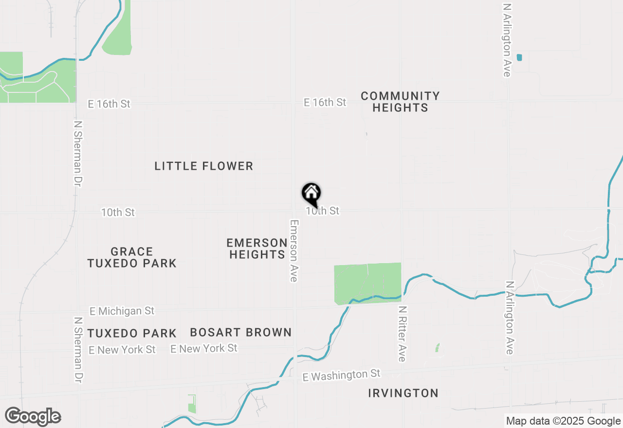 Map of 5201 E 10th Street, Indianapolis, IN 46219