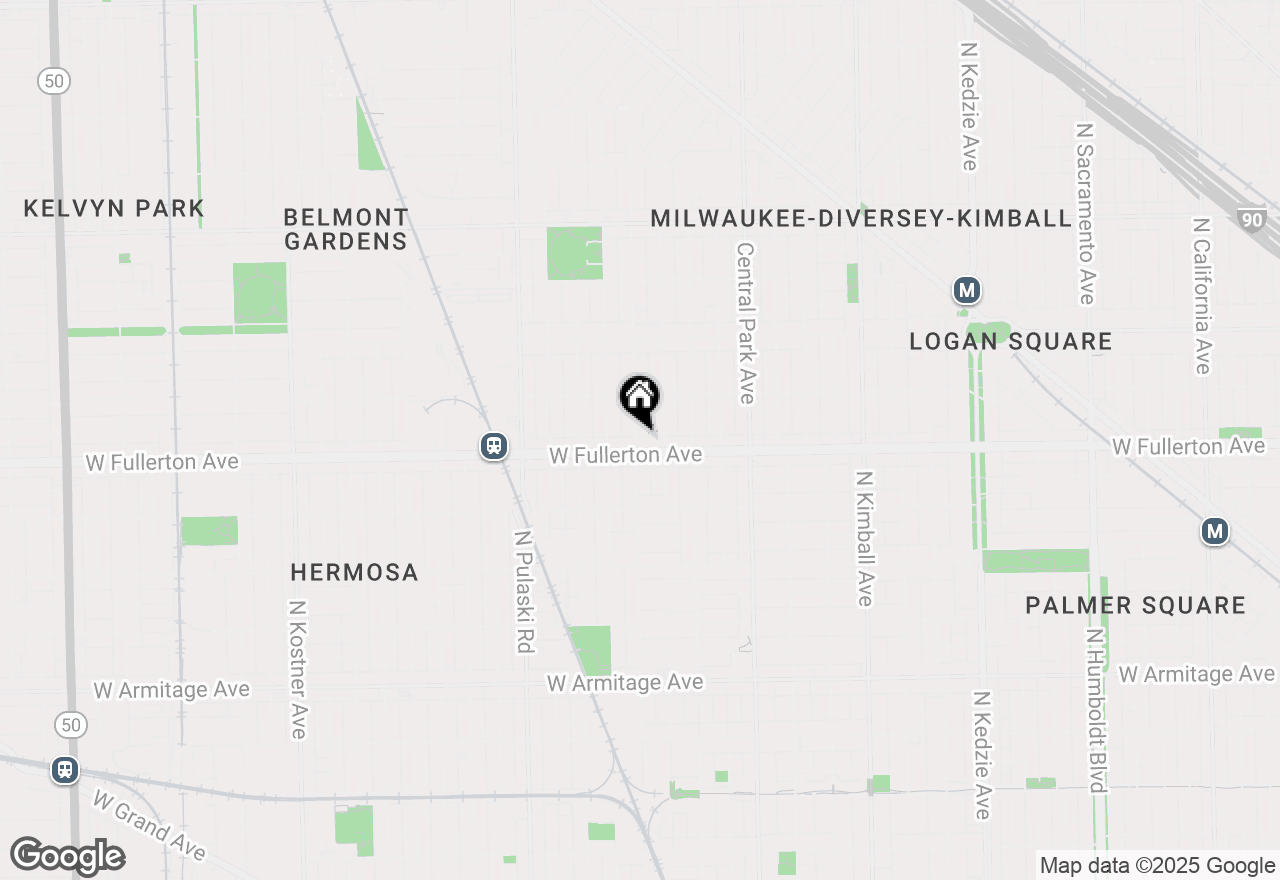 Map of 2405 N Hamlin Avenue #1N, Chicago, IL 60647