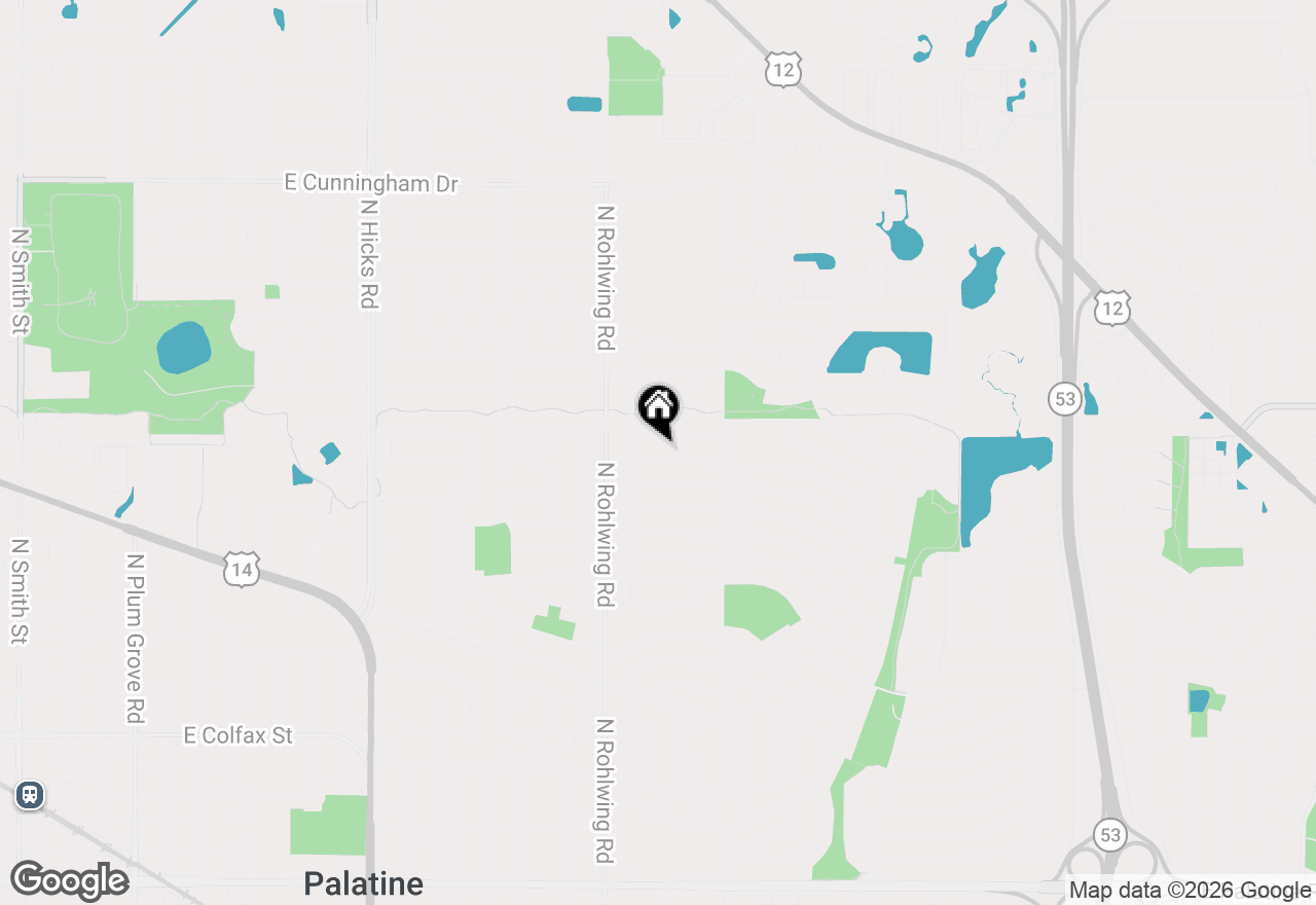 Map of 856 E Sayles Drive, Palatine, IL 60074