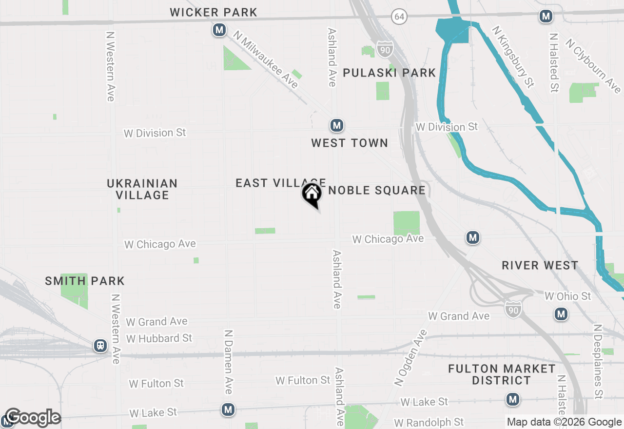 Map of 859 N Paulina Street #2, Chicago, IL 60622
