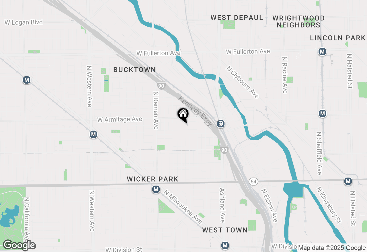 Map of 1927 N Honore Street #2A, Chicago, IL 60622
