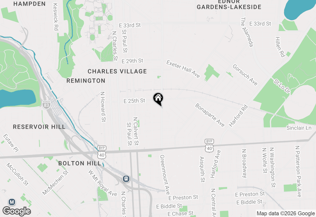 Map of 2423 Brentwood Avenue, Baltimore, MD 21218