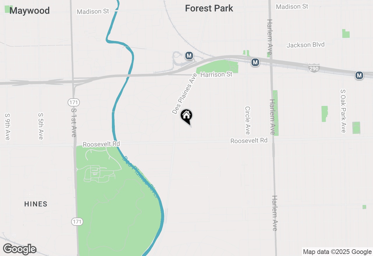 Map of 1104 Troost Avenue, Forest Park, IL 60130
