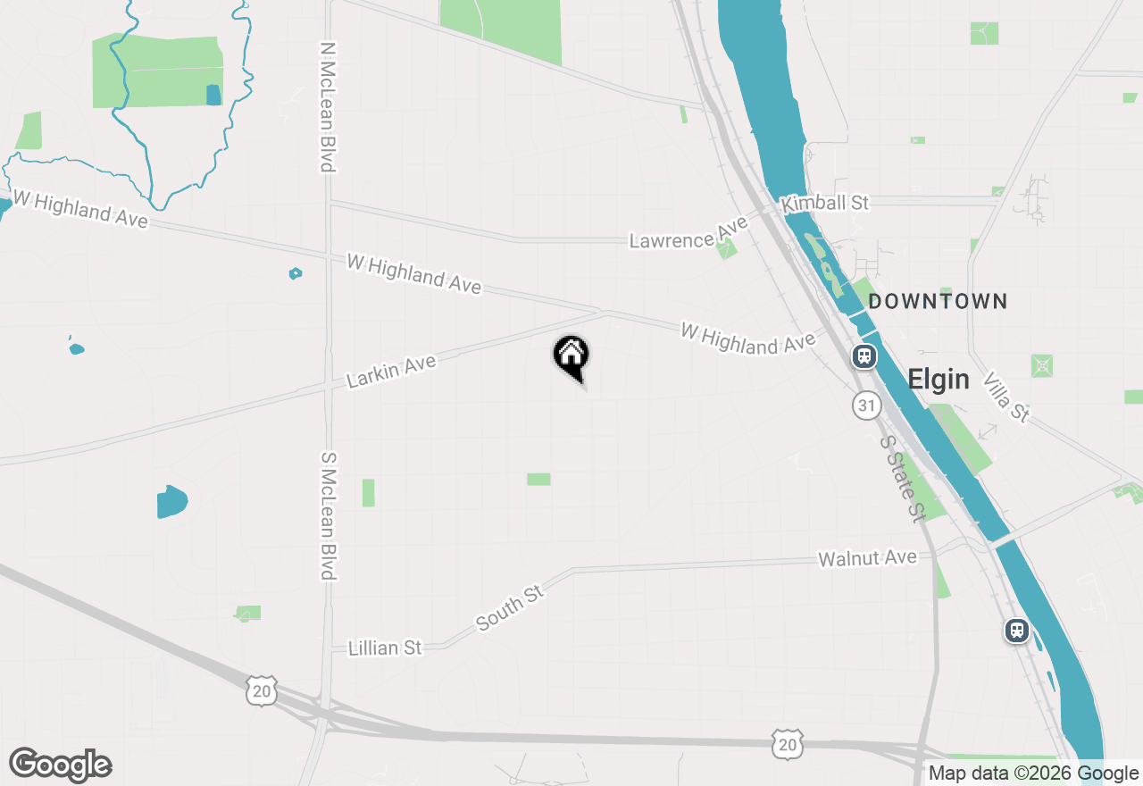 Map of 8 Monroe Street, Elgin, IL 60123