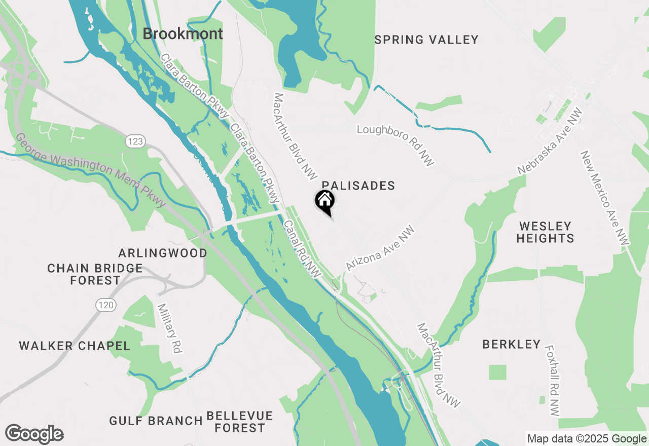 Map of 5504 Sherier Place Nw, Washington, DC 20016